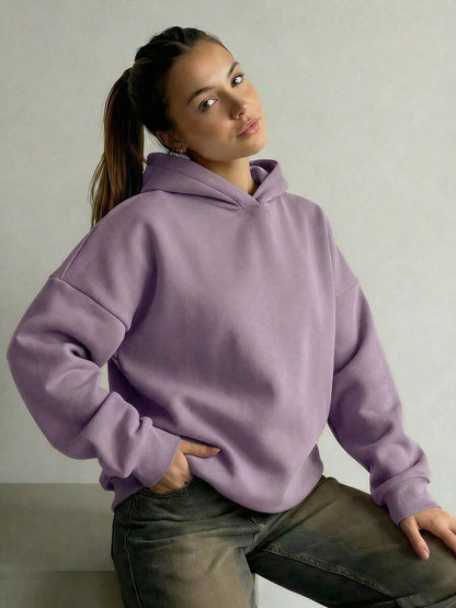 Oversized Hoodie Sweater – Women – Casual Winter Pullover