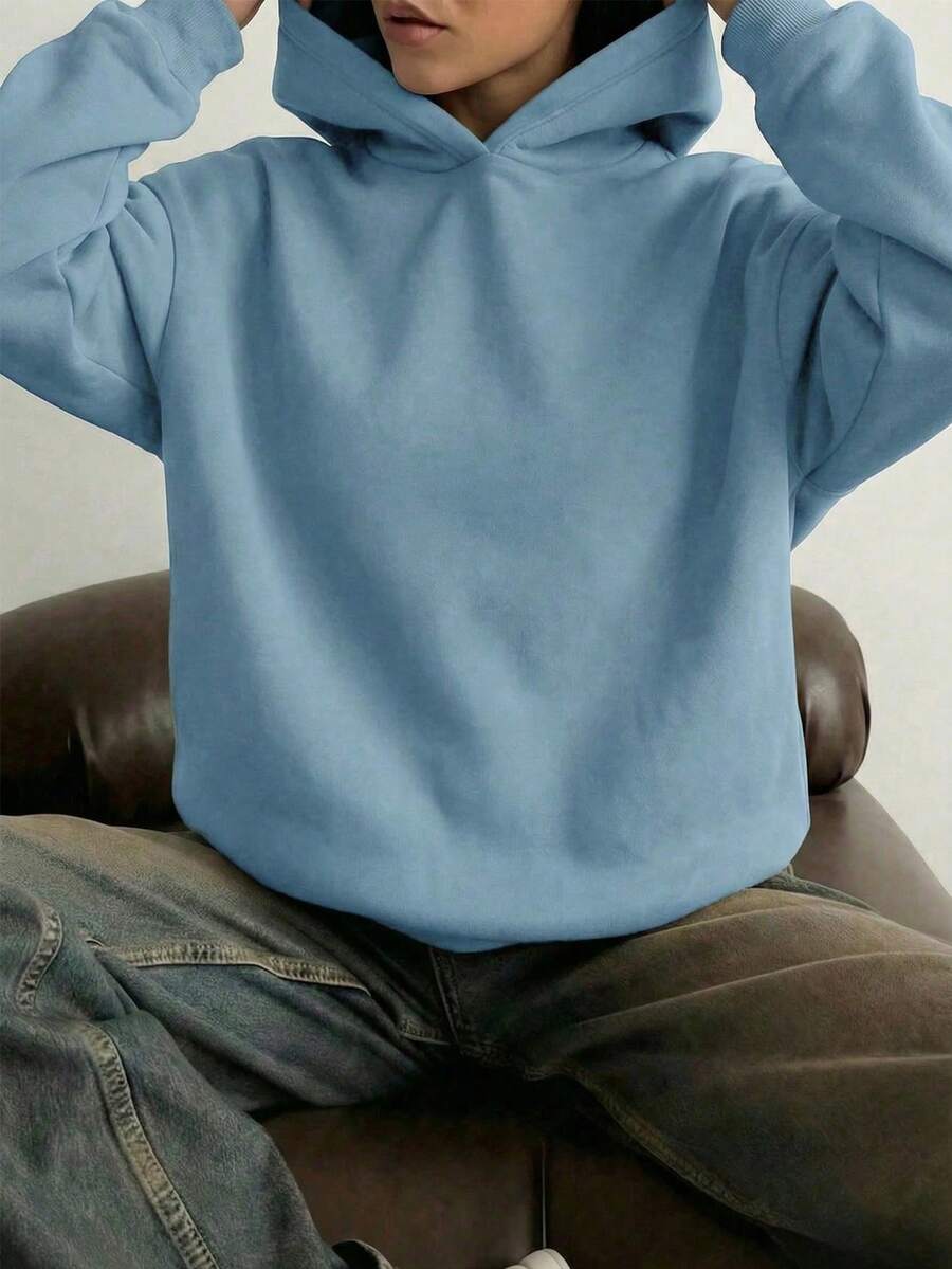 Oversized Hoodie Sweater – Women – Casual Winter Pullover