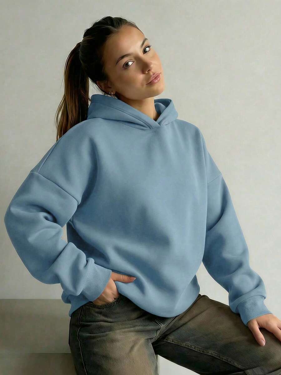 Oversized Hoodie Sweater – Women – Casual Winter Pullover