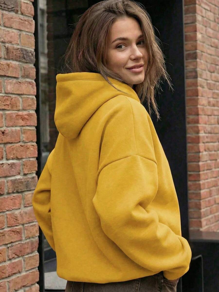 Oversized Hoodie Sweater – Women – Casual Winter Pullover