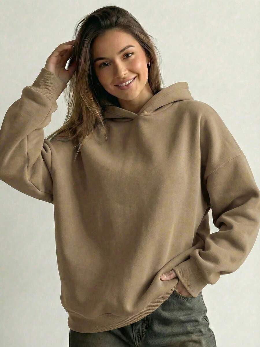 Oversized Hoodie Sweater – Women – Casual Winter Pullover
