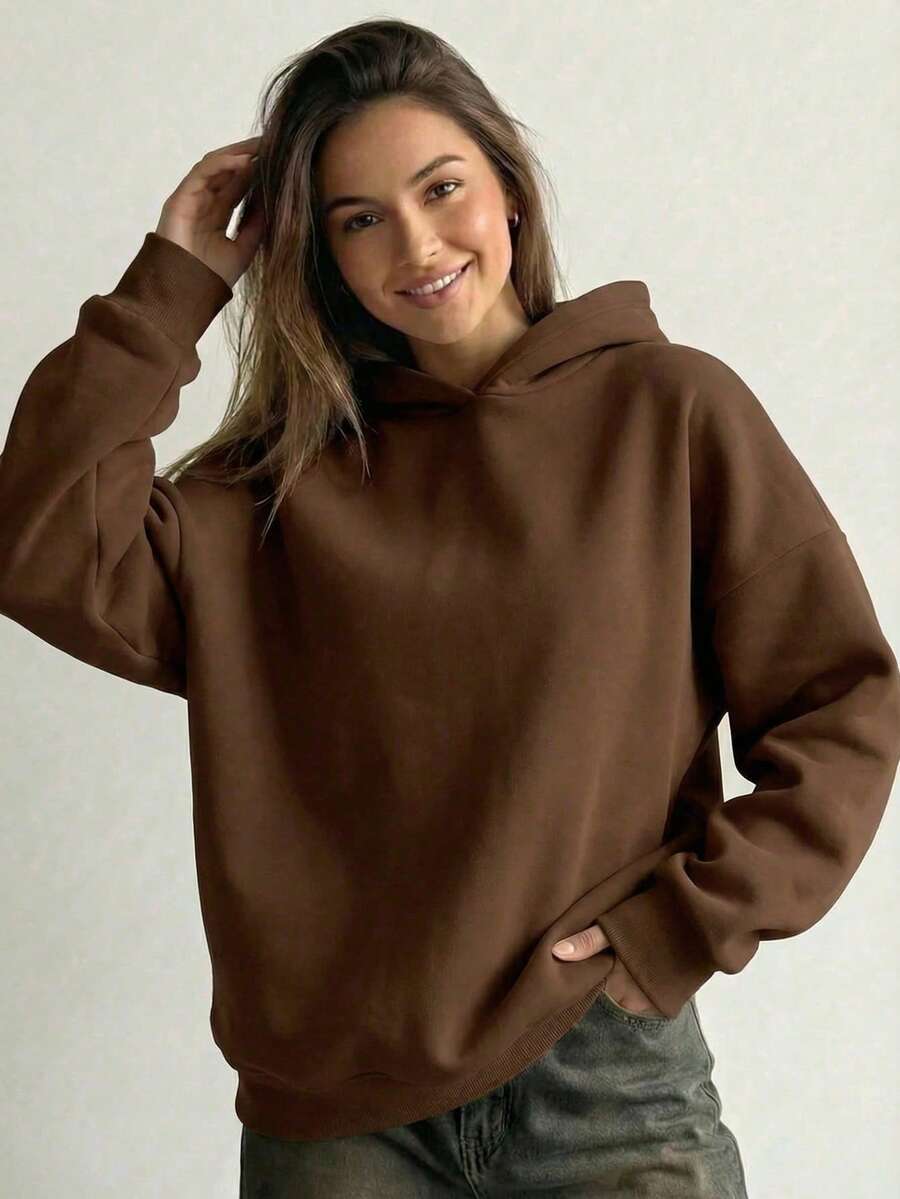 Oversized Hoodie Sweater – Women – Casual Winter Pullover