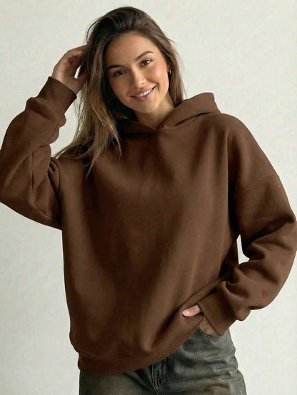 Oversized Hoodie Sweater – Women – Casual Winter Pullover