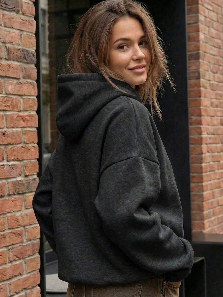 Oversized Hoodie Sweater – Women – Casual Winter Pullover
