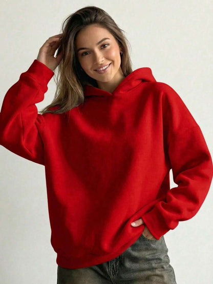 Oversized Hoodie Sweater – Women – Casual Winter Pullover