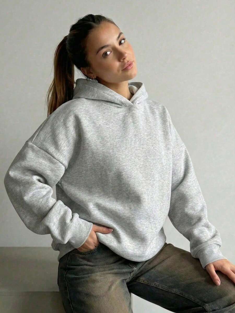 Oversized Hoodie Sweater – Women – Casual Winter Pullover