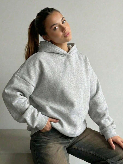 Oversized Hoodie Sweater – Women – Casual Winter Pullover