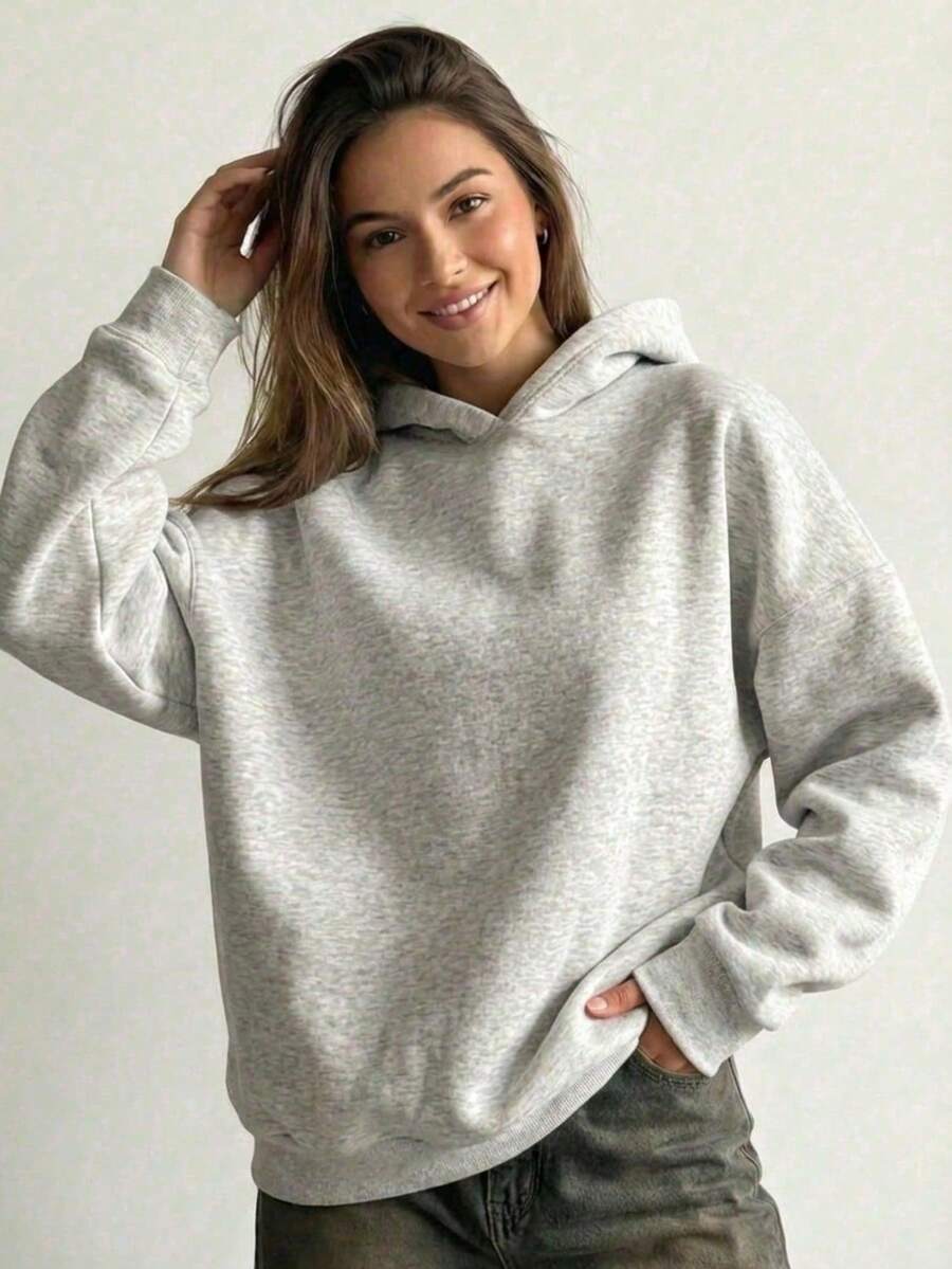 Oversized Hoodie Sweater – Women – Casual Winter Pullover