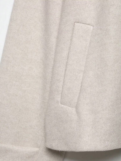 Women Short Jacket Khaki – Minimalist Button Coat – Casual Structured Fit