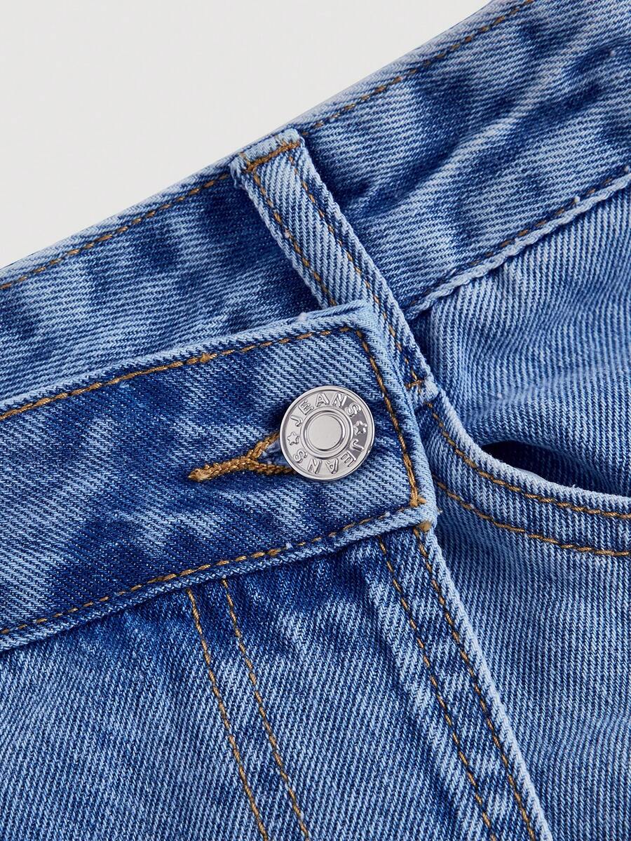 Women Denim Skort Plus Size – High Waist Asymmetric Shorts Skirt With Pockets