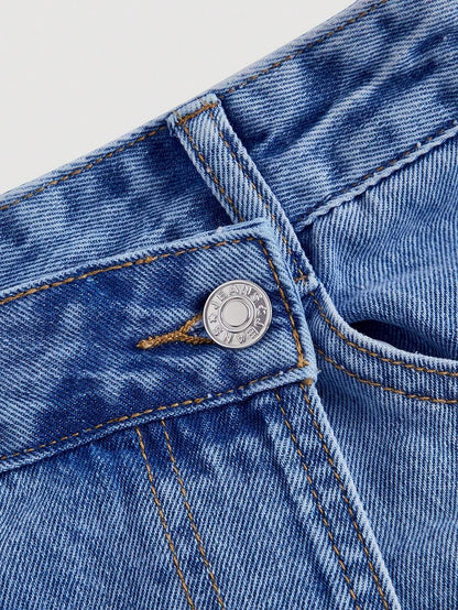 Women Denim Skort Plus Size – High Waist Asymmetric Shorts Skirt With Pockets
