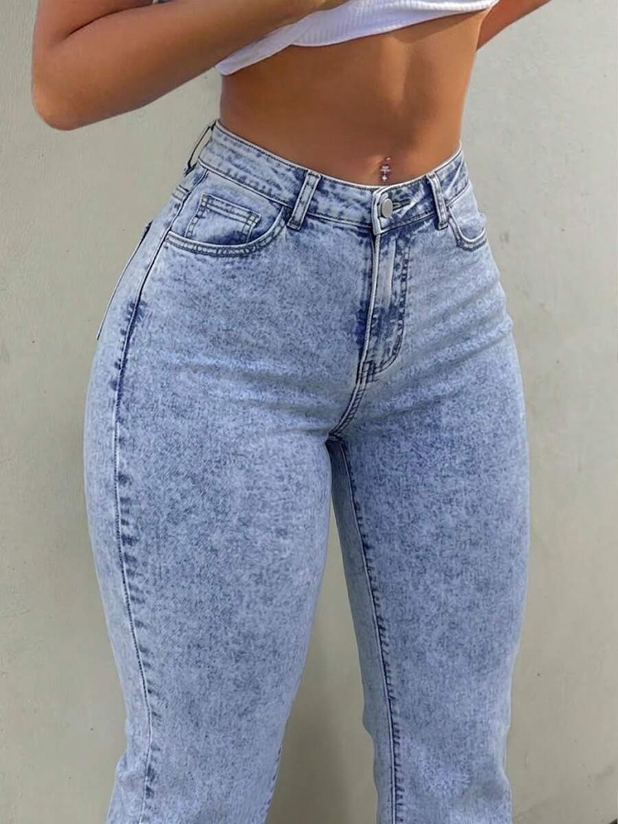 Women Y2K Flare Jeans – High Waist Stretch Denim – Embroidered Bow Slim Fit