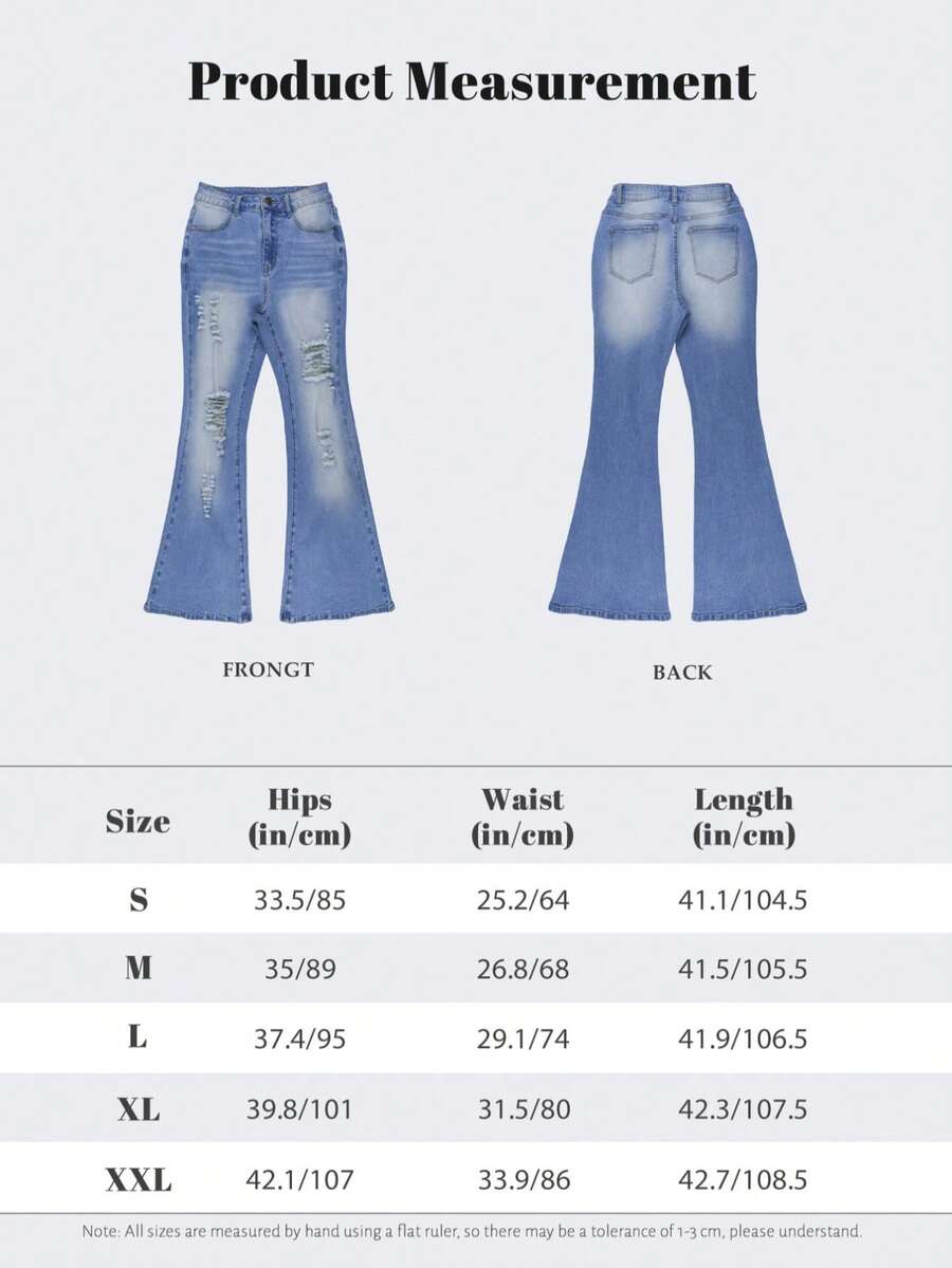 Women Y2K Flare Jeans – High Waist Stretch Denim – Embroidered Bow Slim Fit