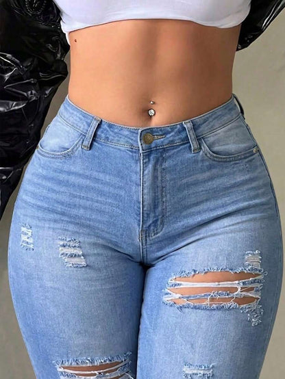 Women Y2K Flare Jeans – High Waist Stretch Denim – Embroidered Bow Slim Fit