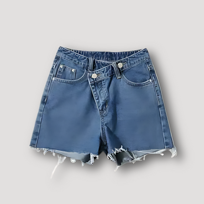 Vintage Distressed Tassel Casual High Waist Denim Shorts