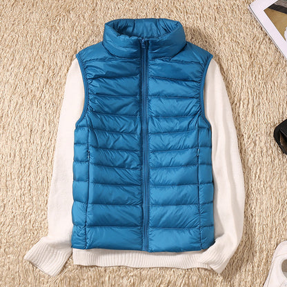 Luxury Waterproof Vest With White Duck Down – Lightweight Foldable Women’s Vest