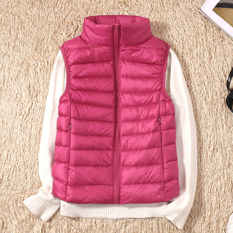 Luxury Waterproof Vest With White Duck Down – Lightweight Foldable Women’s Vest