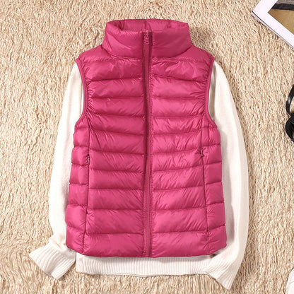 Luxury Waterproof Vest With White Duck Down – Lightweight Foldable Women’s Vest