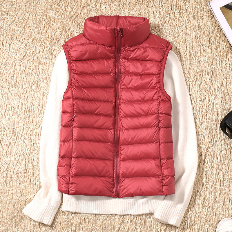 Luxury Waterproof Vest With White Duck Down – Lightweight Foldable Women’s Vest
