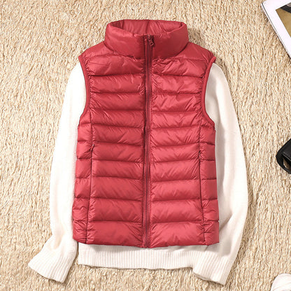 Luxury Waterproof Vest With White Duck Down – Lightweight Foldable Women’s Vest