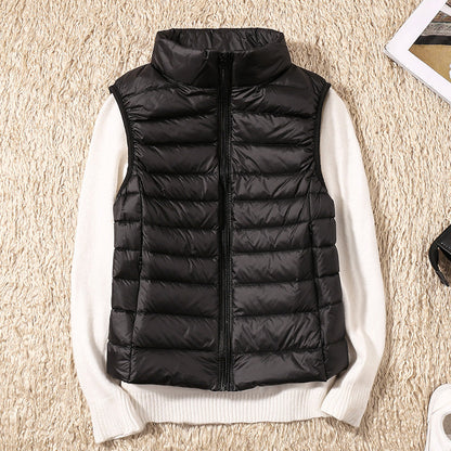 Luxury Waterproof Vest With White Duck Down – Lightweight Foldable Women’s Vest