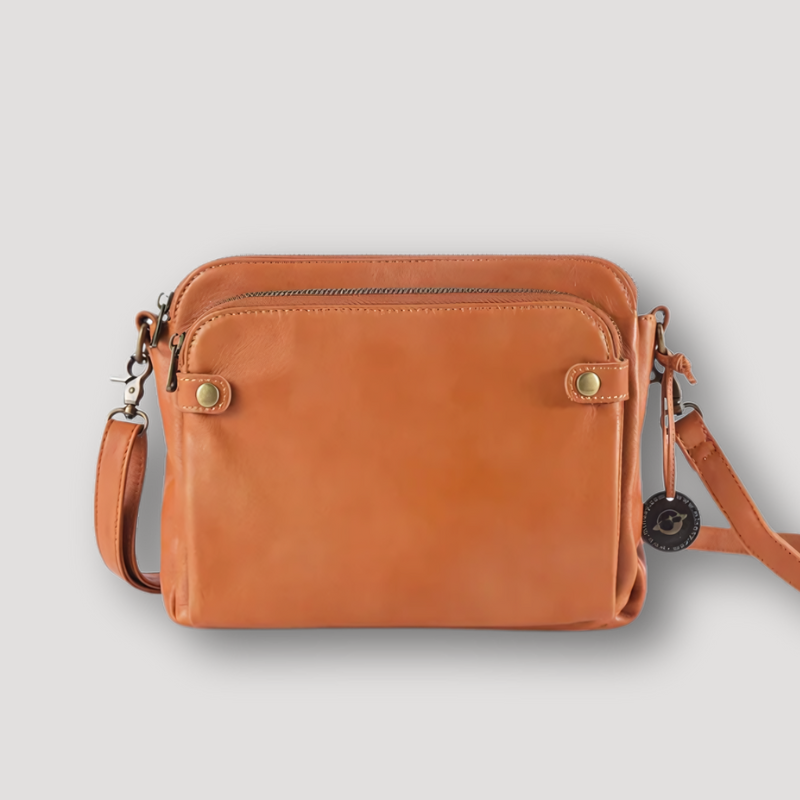 Three Layer Leather Compact Cross Body Bags Women