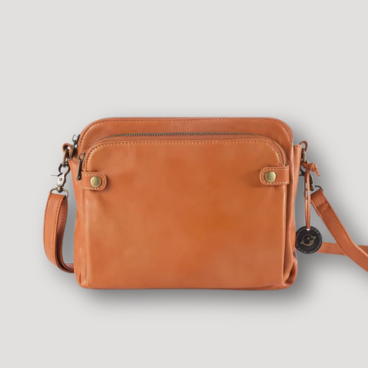 Three Layer Leather Compact Cross Body Bags Women