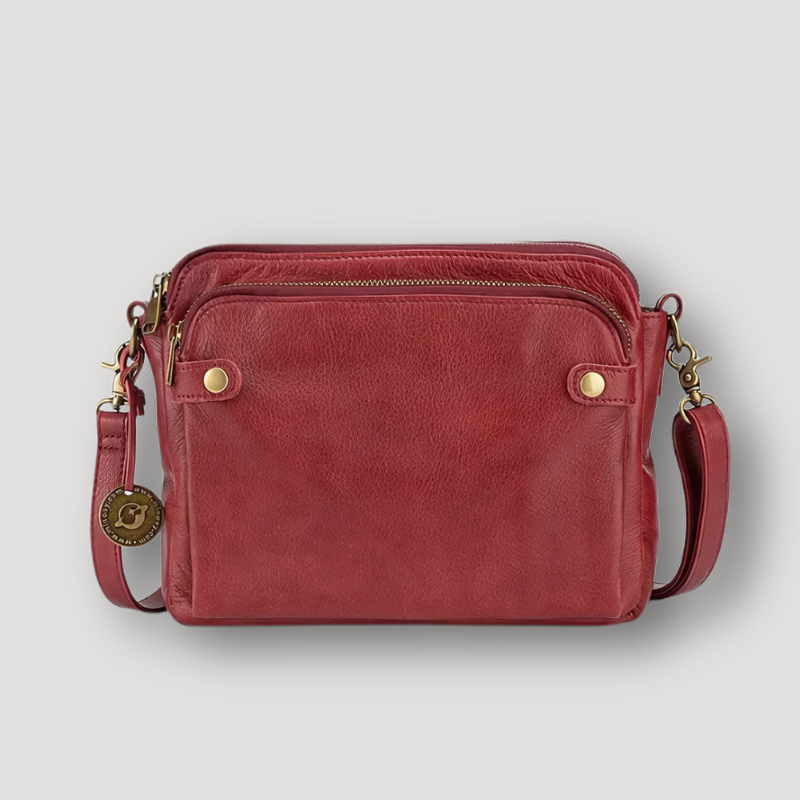 Three Layer Leather Compact Cross Body Bags Women