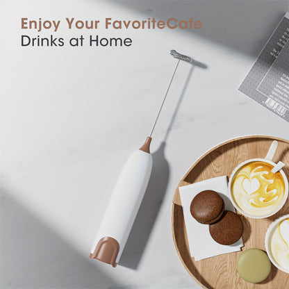 Electric Milk Frother – 10000 RPM, Stainless Steel, Cordless, Battery-Free Design