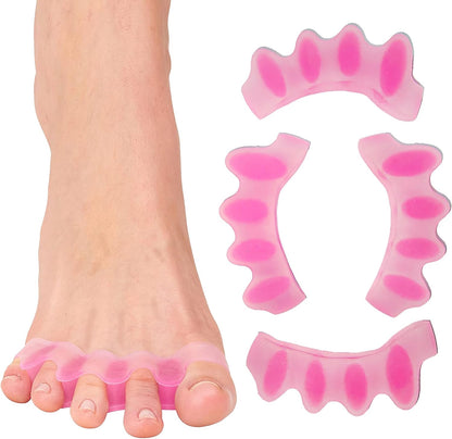 Premium Toe Separators – Gel Toe Spacers – Bunion Corrector – Hammer Toe Straightener – Toe Stretcher – Unisex