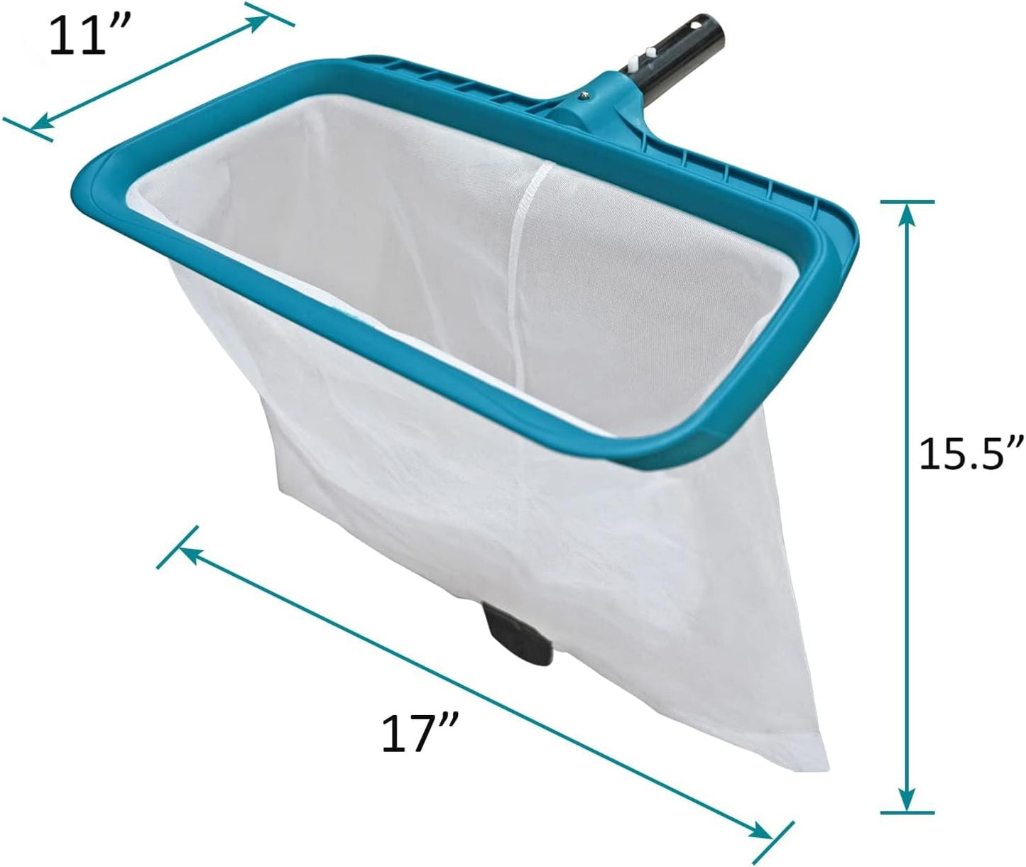 Professional Pool Skimmer Net with Deep Fine Mesh Bag, Heavy Duty Leaf Rake, Easy Scoop Edge, Debris Pickup Removal, Fast Cleaning (Pool Rake)