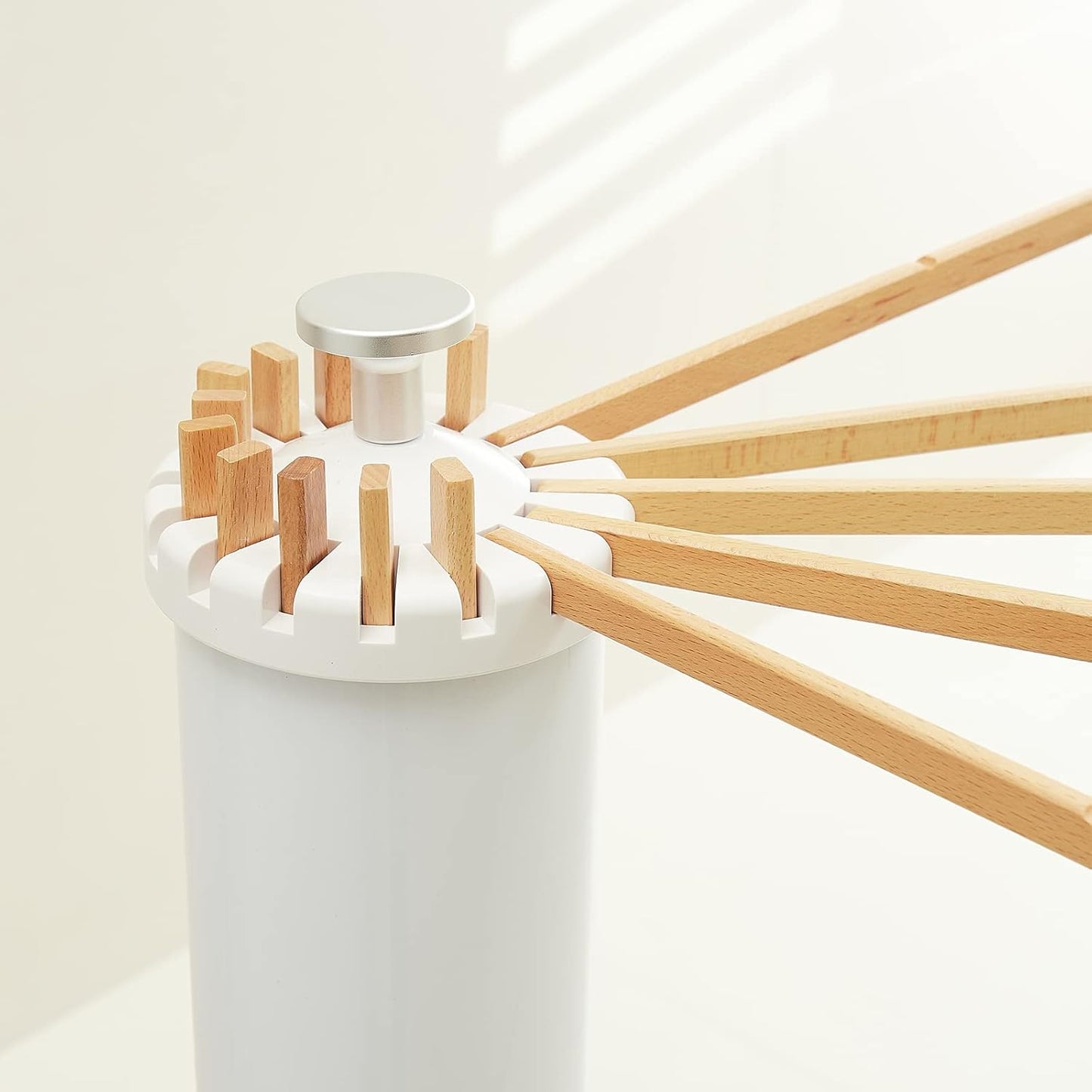 Foldable Tripod Clothes Drying Rack – Portable Wooden Airer – Space-Saving Laundry Stand (16 Rods)