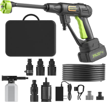 Cordless Pressure Washer Battery Powered; 990 PSI Cordless Power Washer with 4.0Ah Battery&Charger & 6-in-1 Nozzle; Portable Power Washer Cordless for Home; Battery Pressure Washer for Car Wash
