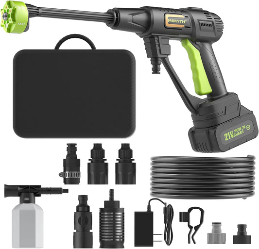 Cordless Pressure Washer Battery Powered; 990 PSI Cordless Power Washer with 4.0Ah Battery&Charger & 6-in-1 Nozzle; Portable Power Washer Cordless for Home; Battery Pressure Washer for Car Wash