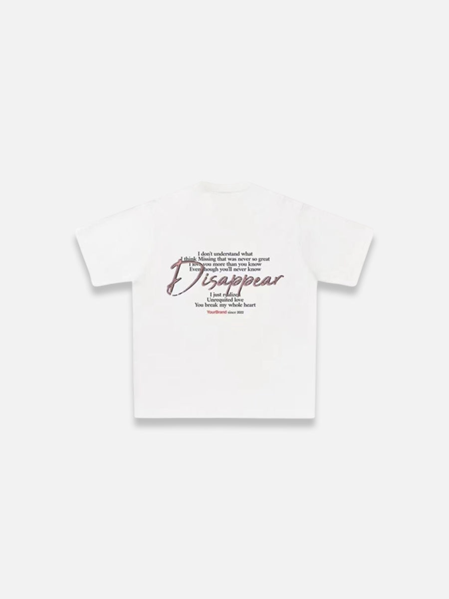 Disappear Graphic Tee - Streetwear Cotton Tshirt Men