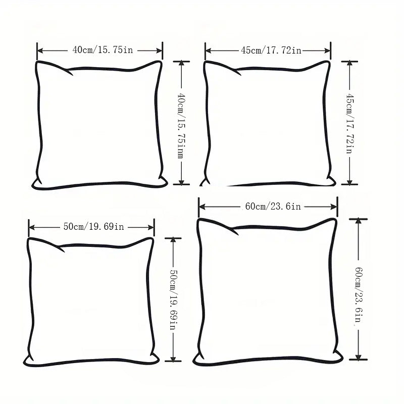 Geometric Pillowcase Set of 4 | Modern Decorative Cushion Covers for Sofa & Bed
