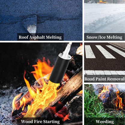 Propane Torch Weed Burner, 800,000 BTU Propane Gas Blow Torch Head Weed Torch with 10FT Hose, Flame Control, Turbo Trigger Push Button Igniter, Flamethrower for Burning Weed Roads Paint Removal
