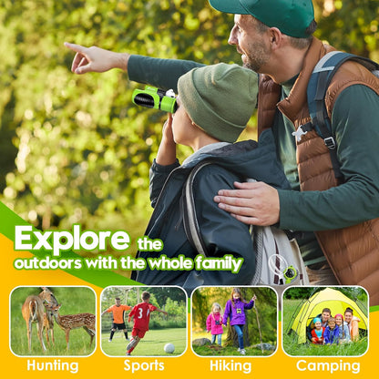 Binoculars For Kids – 8x21 High-Resolution Optics – With Magnifying Glass & Whistle Compass – Outdoor Exploration Set – Ages 3–12
