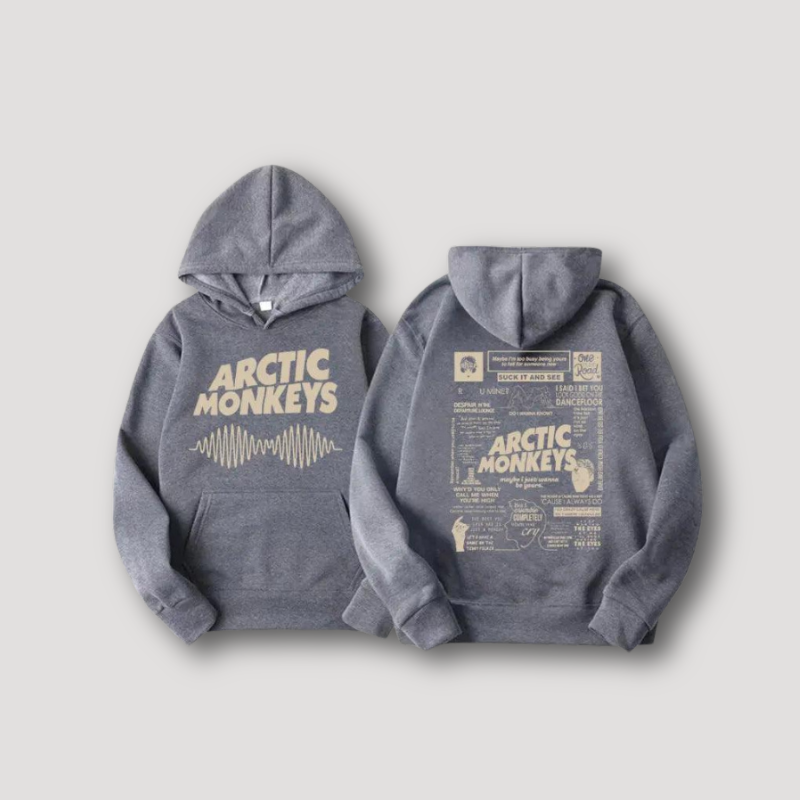 Acrtic Monkeys Graffiti Letters Oversized Hoodies