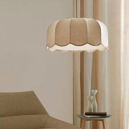 Banana Leaf Design Pendant Light - Fabric Metal - Vintage Look