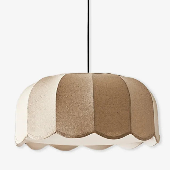 Banana Leaf Design Pendant Light - Fabric Metal - Vintage Look