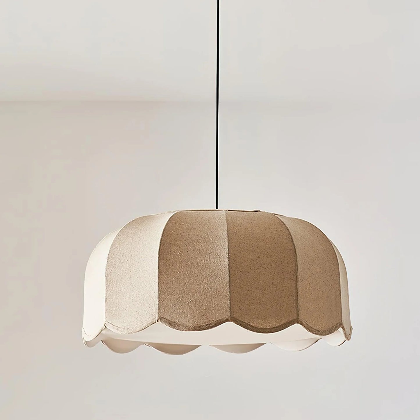 Banana Leaf Design Pendant Light - Fabric Metal - Vintage Look