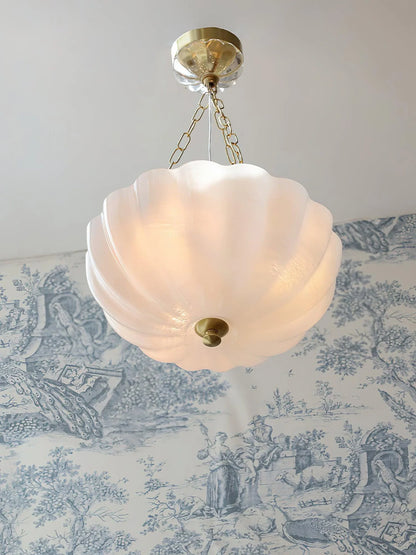 Basket Flower Style Chandelier - Glass Material - Ceiling Mounting