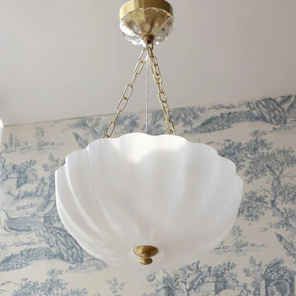 Basket Flower Style Chandelier - Glass Material - Ceiling Mounting