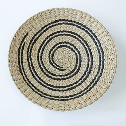 Basket Wall Plate Decoration - Handmade - Wicker Material