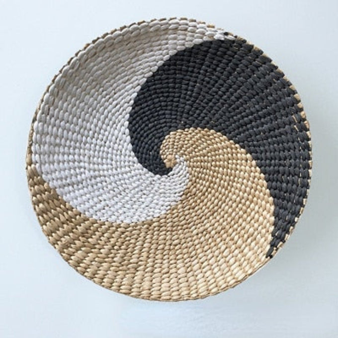 Basket Wall Plate Decoration - Handmade - Wicker Material