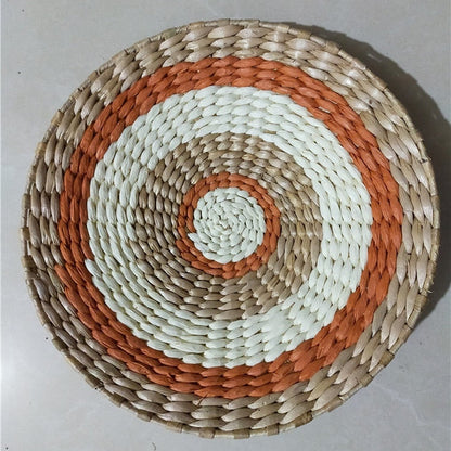 Basket Wall Plate Decoration - Handmade - Wicker Material