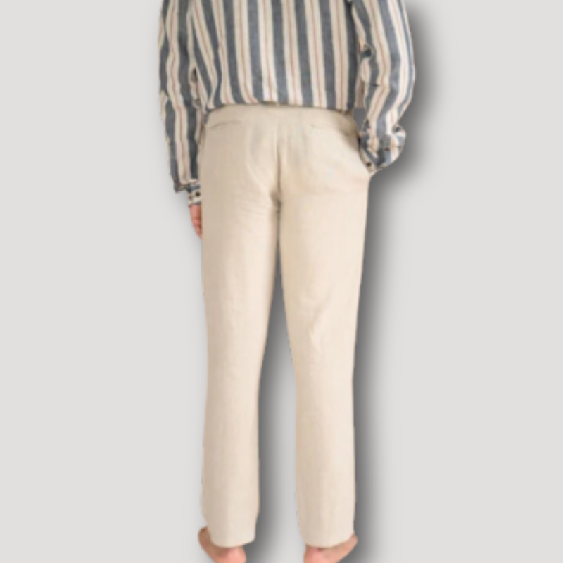 Summer Men's Beige Linen Pants