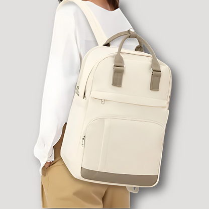 Beige City Travel School Waterproof IT Laptop Backpack