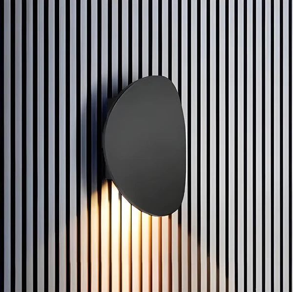 Black-Curved Round Style Wall Light - Integrated Led - Authentic Design